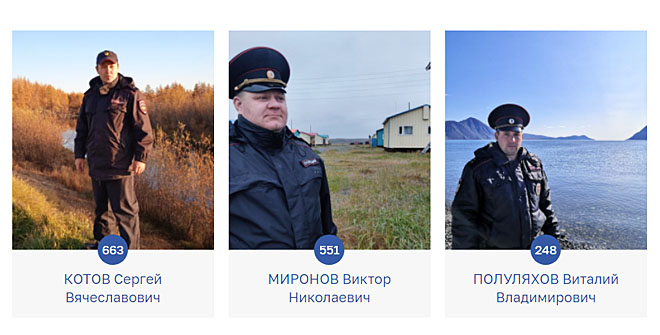 На первом этапе конкурса «Народный участковый-2025» жители Чукотки выбрали трёх лучших участников