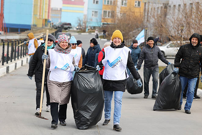 Чукотка вышла  на зелёный марафон