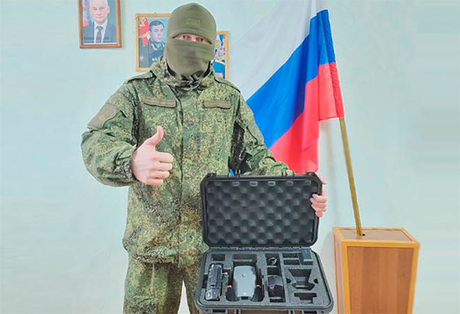 Благотворительный фонд имени Героя России Аймира Миягашева передал чукотским бойцам квадрокоптер