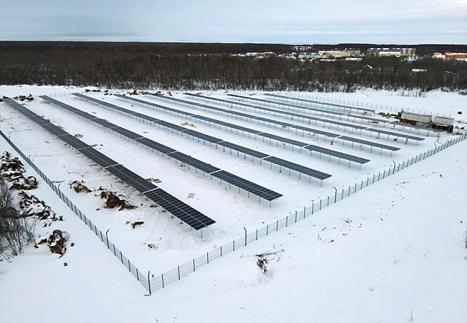 Село Снежное перевели на электроснабжение от энергии солнца, экспериментально отключив от ДЭС