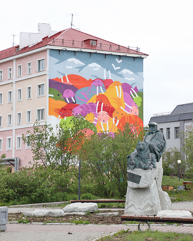 Яркие цвета настенной живописи