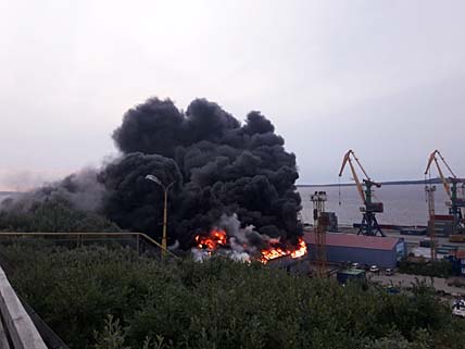 МОРПОРТ ВЫДЕРЖАЛ ИСПЫТАНИЕ ОГНЁМ