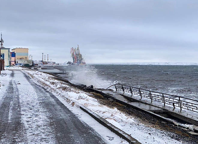 Населённые пункты Чаун-Чукотки подтоплены в результате прохождения мощного циклона, имеются повреждения